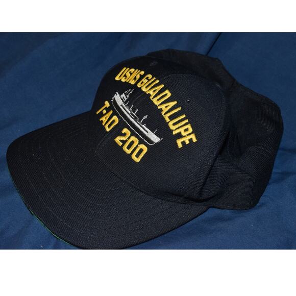 USNS Guadalupe T-AO 200 Hat Eagle Crest USA Made Military Navy Snapback Hat - Picture 2 of 4